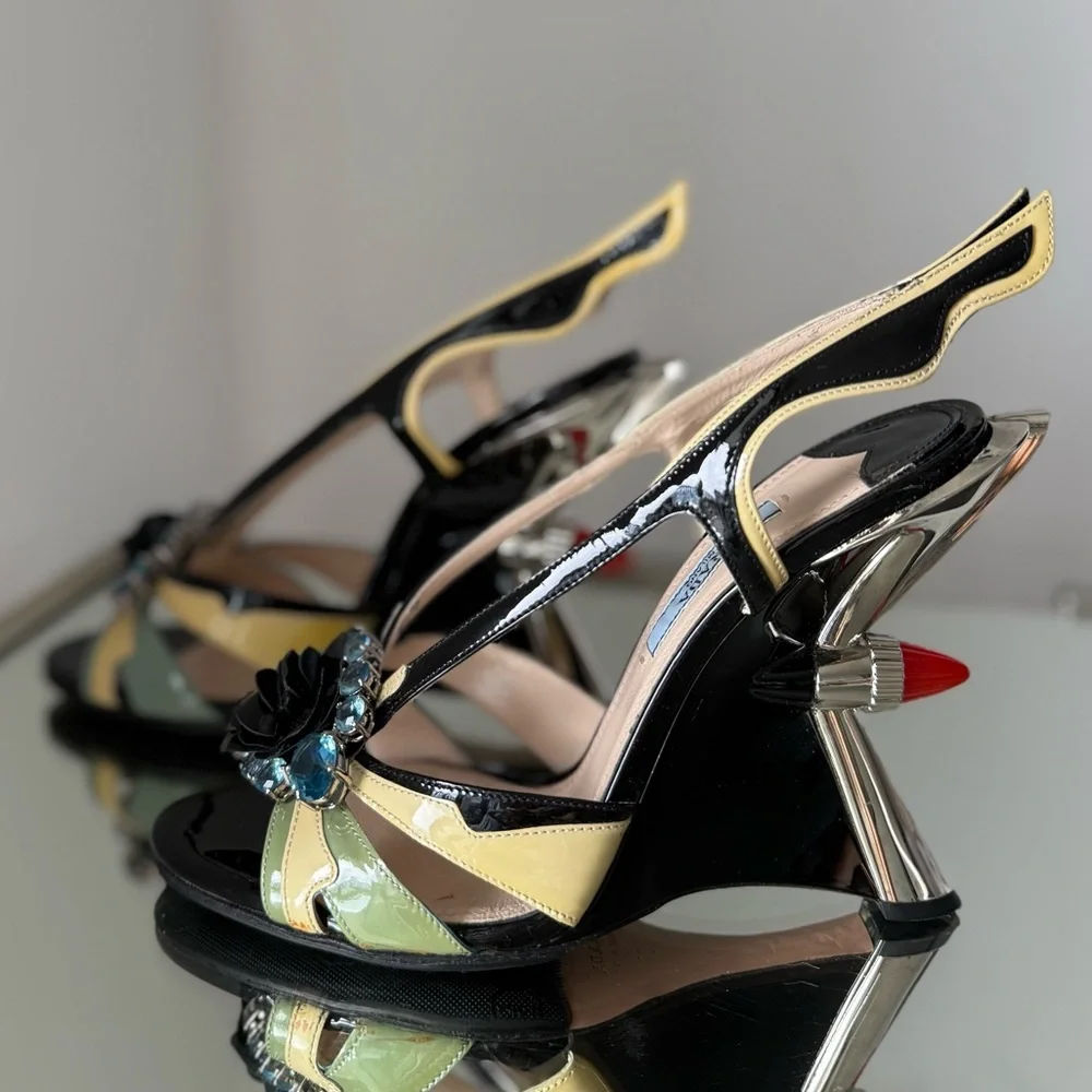 Like new Prada Cadillac Rod Heels Hot Rod Flame 37 - Picture 4 of 17